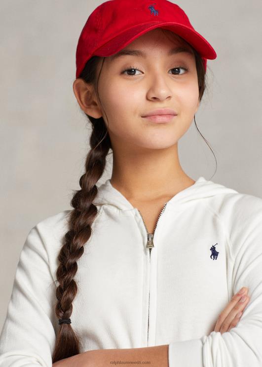 Ralph Lauren lapsed spaa froteefliis pikkade varrukatega romper PR0V7182 tekipesu valge