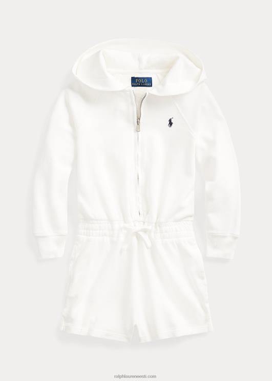 Ralph Lauren lapsed spaa froteefliis pikkade varrukatega romper PR0V7400 tekipesu valge