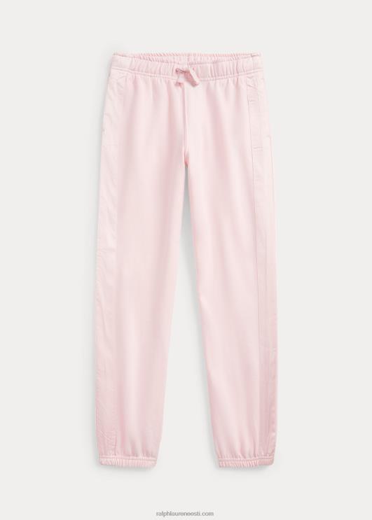 Ralph Lauren lapsed triibuline fliisist jooksupüksid PR0V7607 akaatsia roosa