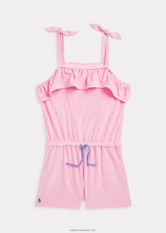 Ralph Lauren lapsed volangidega puuvillasegu froteepüks PR0V7150 karmeli roosa