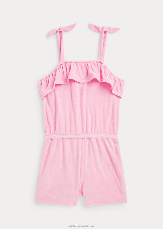 Ralph Lauren lapsed volangidega puuvillasegu froteepüks PR0V7150 karmeli roosa