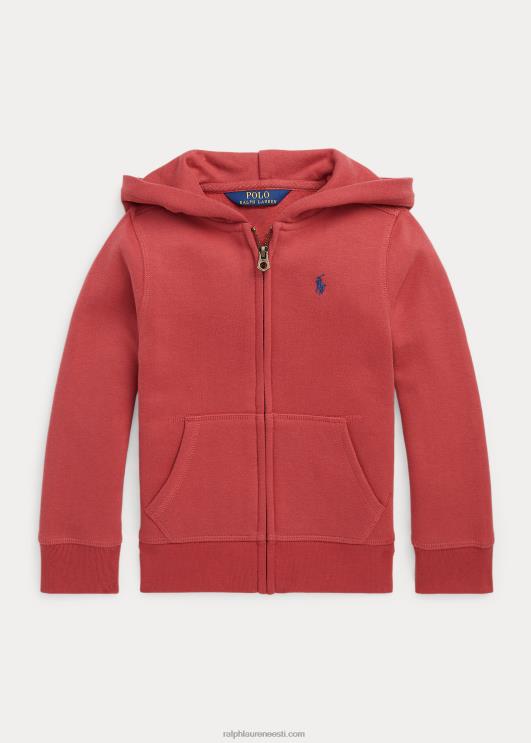 Ralph Lauren lapsed Prantsuse froteest täistõmblukuga kapuuts PR0V6926 tšillipipar / hunter navy