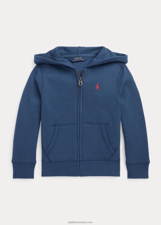 Ralph Lauren lapsed Prantsuse froteest täistõmblukuga kapuuts PR0V6927 öine merevägi/tšillipipar