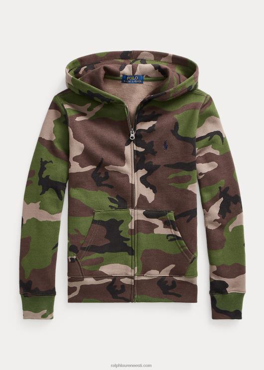 Ralph Lauren lapsed fliisist täistõmblukuga kapuuts PR0V6237 ülejääk camo