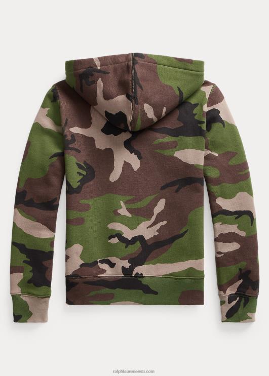 Ralph Lauren lapsed fliisist täistõmblukuga kapuuts PR0V6237 ülejääk camo