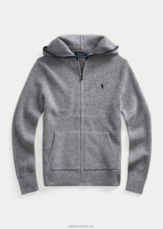 Ralph Lauren lapsed kašmiirist täistõmblukuga kapuuts PR0V6020 hall kanarbik