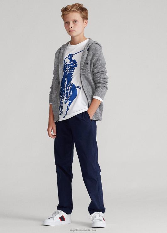 Ralph Lauren lapsed kašmiirist täistõmblukuga kapuuts PR0V6020 hall kanarbik