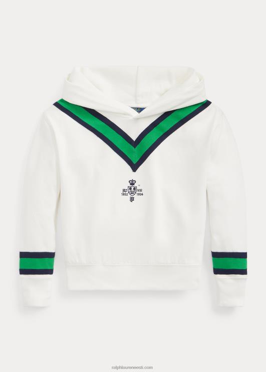 Ralph Lauren lapsed kriketitriibuline fliisist kapuuts PR0V7138 tekipesu valge