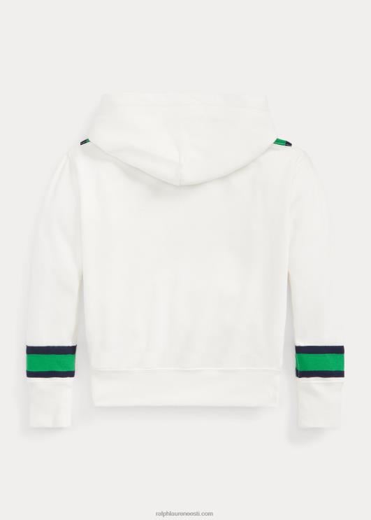 Ralph Lauren lapsed kriketitriibuline fliisist kapuuts PR0V7138 tekipesu valge