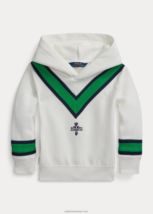 Ralph Lauren lapsed kriketitriibuline fliisist kapuuts PR0V9967 tekipesu valge