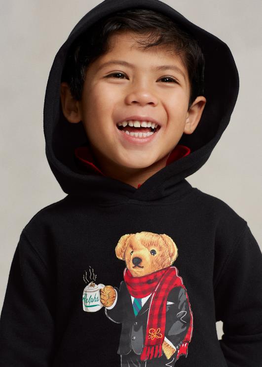 Ralph Lauren lapsed kuuuusaasta polo karu kapuuts PR0V6439 must