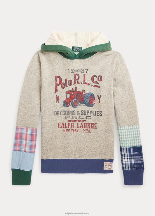 Ralph Lauren lapsed lapitehnikas fliisist graafiline kapuuts PR0V9830 loft kanarbik