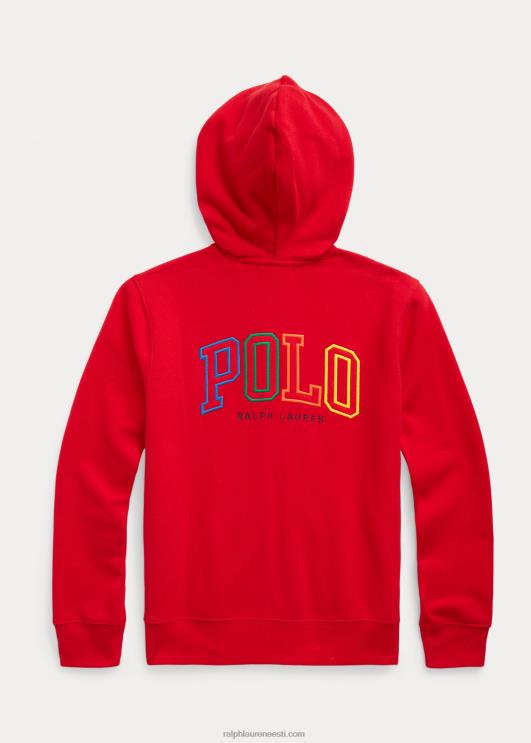 Ralph Lauren lapsed logoga fliisist täistõmblukuga kapuuts PR0V6635 Rl 2000 punane