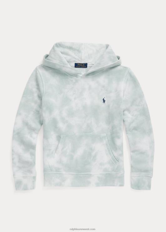 Ralph Lauren lapsed pestud fliisist kapuuts PR0V6085 pleekinud piparmünt