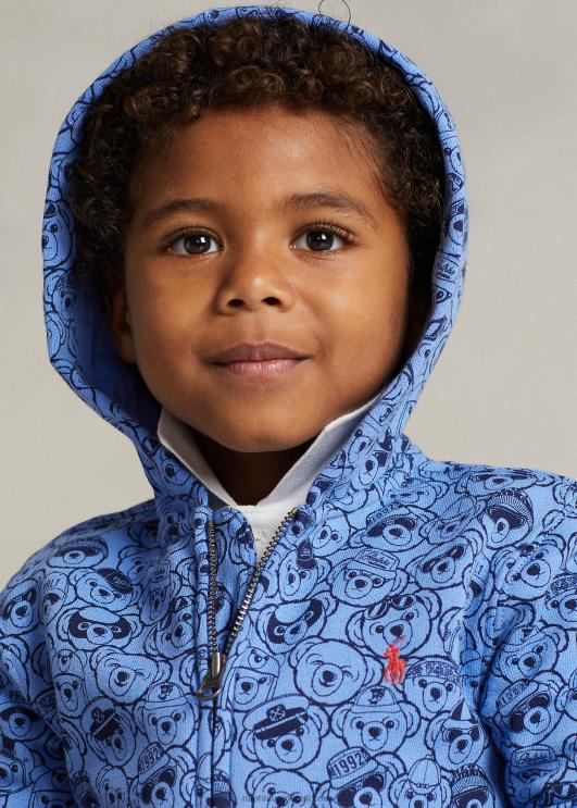 Ralph Lauren lapsed polo karu fliisist täistõmblukuga kapuuts PR0V5664 sadamasaar sinine/merevägi