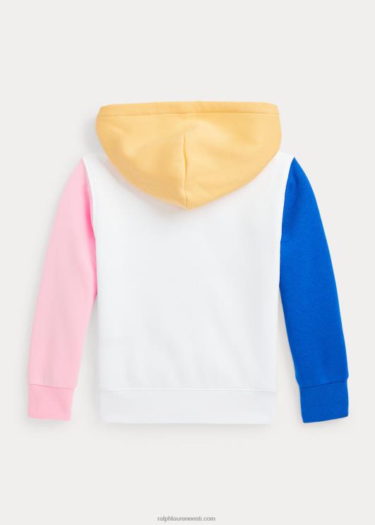 Ralph Lauren lapsed polo karu värviblokiga fliisist kapuuts PR0V5792 valge multi kevadkaru