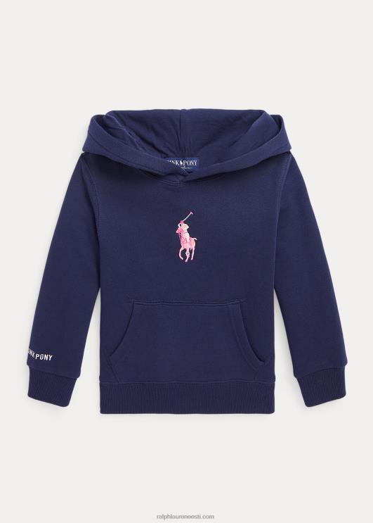 Ralph Lauren lapsed poni fliisist kapuuts PR0V5717 tumesinine/roosa