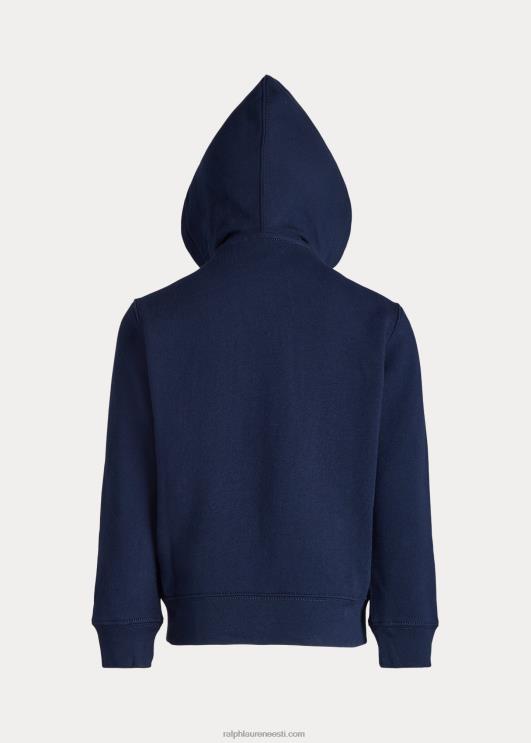 Ralph Lauren lapsed puuvillasegu-fliisist kapuuts PR0V5924 kruiisilaevastik