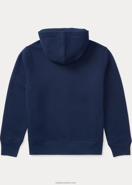 Ralph Lauren lapsed puuvillasegu-fliisist kapuuts PR0V6055 merevägi