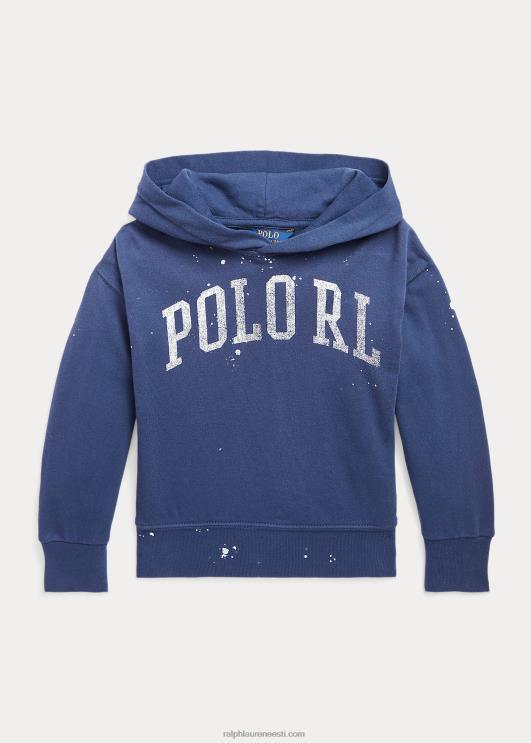 Ralph Lauren lapsed värvi-pritsmeprindiga spa frotee kapuuts PR0V7368 rustikaalne merevägi
