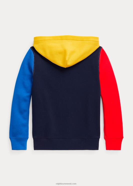 Ralph Lauren lapsed värviblokeeritud logoga fliisist kapuuts PR0V6167 valge multi
