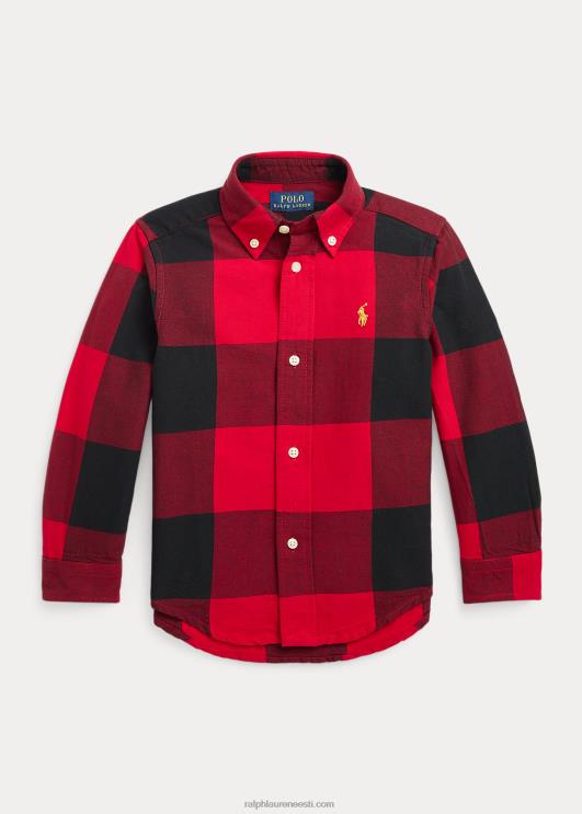 Ralph Lauren lapsed Kuu uusaasta puuvillane oxfordi särk PR0V6440 punane/must