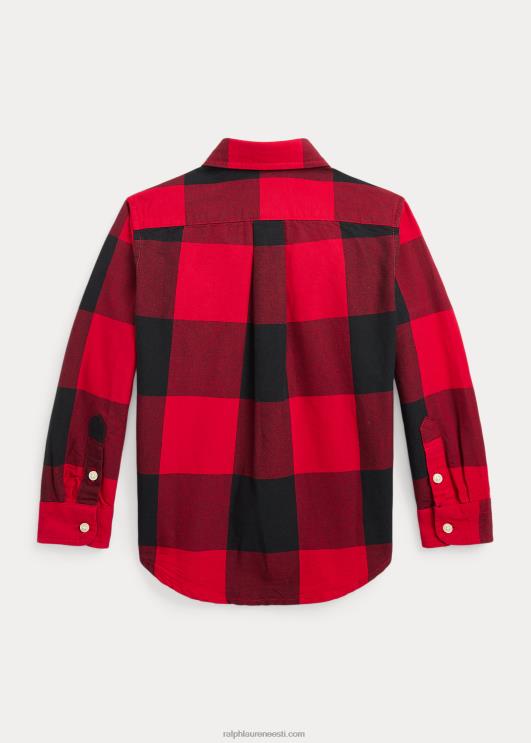Ralph Lauren lapsed Kuu uusaasta puuvillane oxfordi särk PR0V6440 punane/must