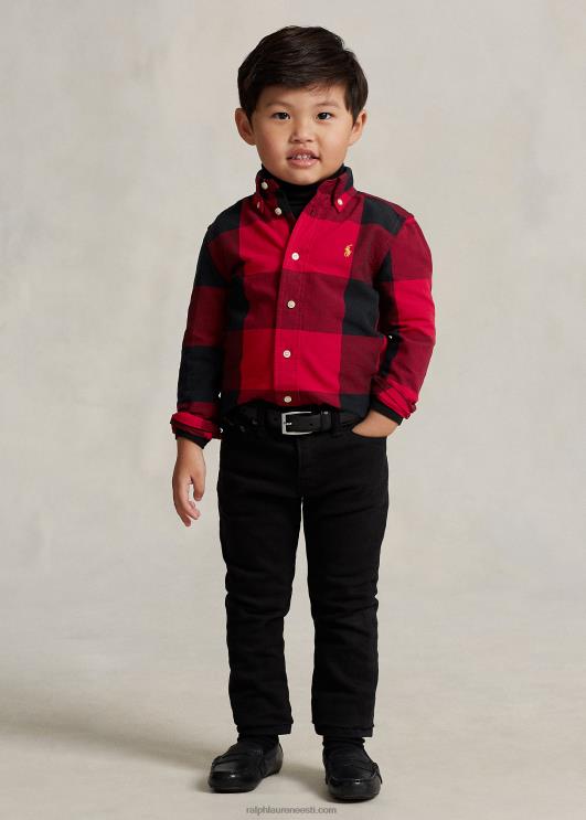 Ralph Lauren lapsed Kuu uusaasta puuvillane oxfordi särk PR0V6440 punane/must