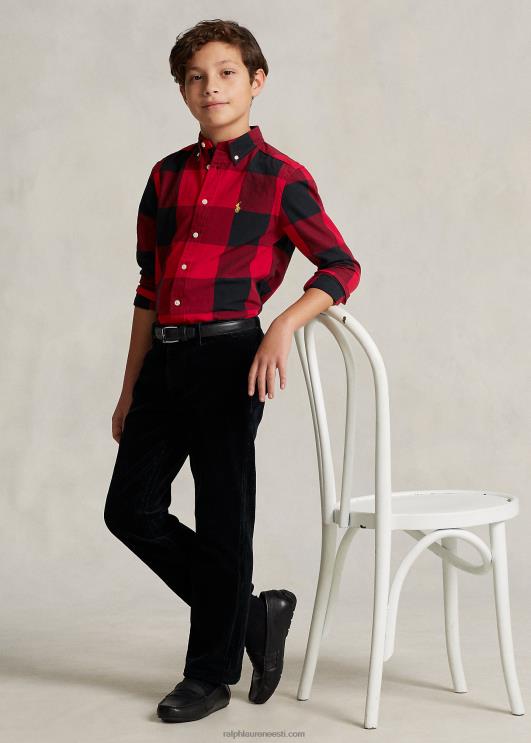 Ralph Lauren lapsed Kuu uusaasta puuvillane oxfordi särk PR0V6575 punane/must