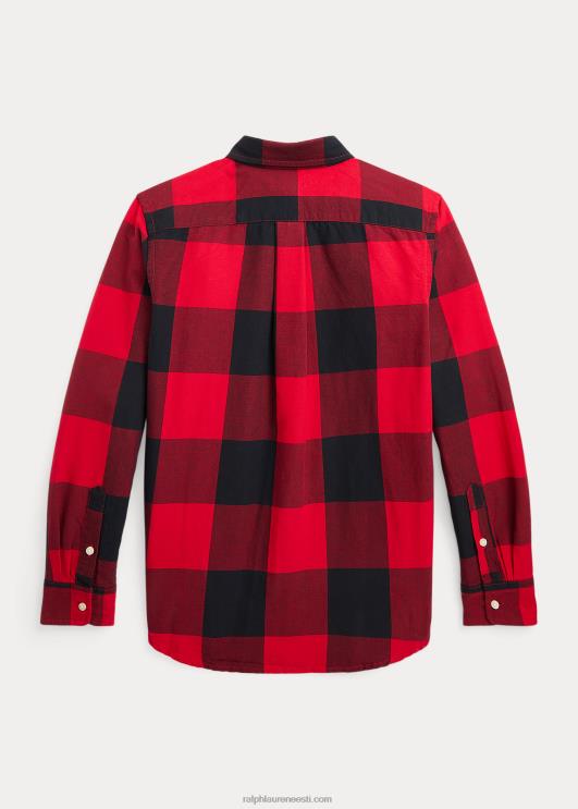 Ralph Lauren lapsed Kuu uusaasta puuvillane oxfordi särk PR0V6575 punane/must