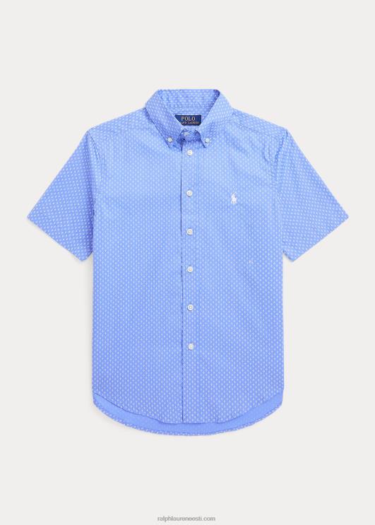 Ralph Lauren lapsed geomeetriline popliinist lühikeste varrukatega särk PR0V6662 prop geo