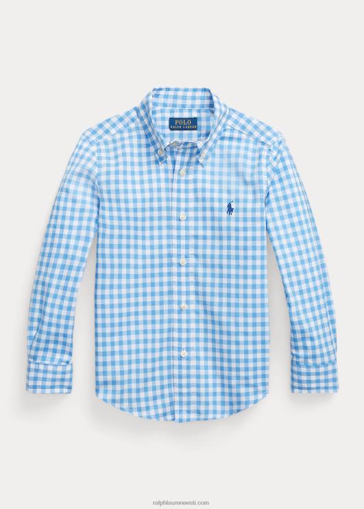 Ralph Lauren lapsed hõlmikpuuvillane popliinsärk PR0V6424 sinine/valge