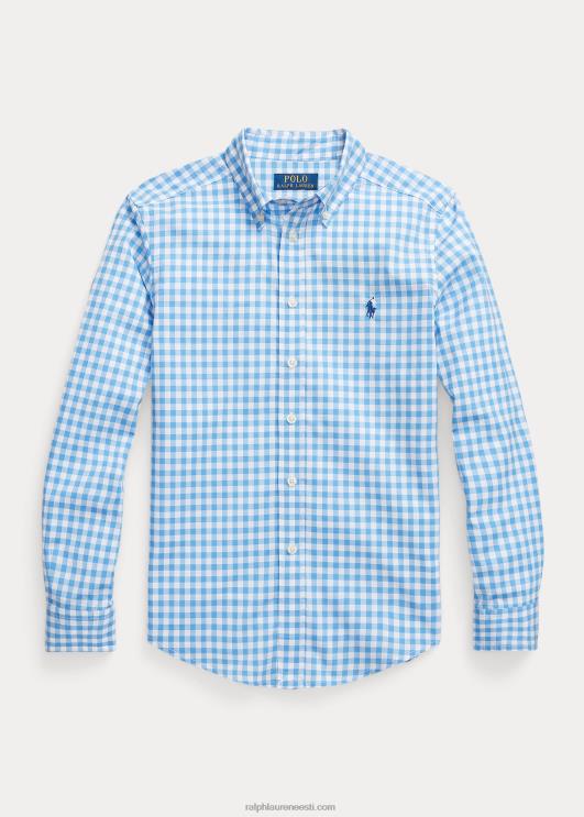 Ralph Lauren lapsed hõlmikpuuvillane popliinsärk PR0V6598 sinine/valge