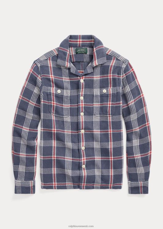 Ralph Lauren lapsed madras-ruuduline puuvillane dobby laagrisärk PR0V6191 tume/valge multi