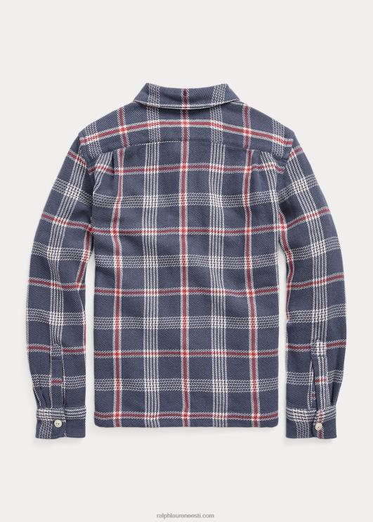 Ralph Lauren lapsed madras-ruuduline puuvillane dobby laagrisärk PR0V6191 tume/valge multi