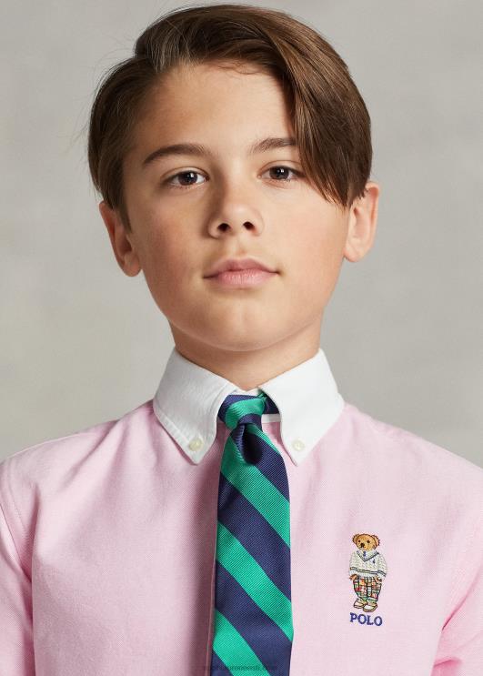 Ralph Lauren lapsed polo karu puuvillane oxfordi särk PR0V6551 uus roos valge kraega