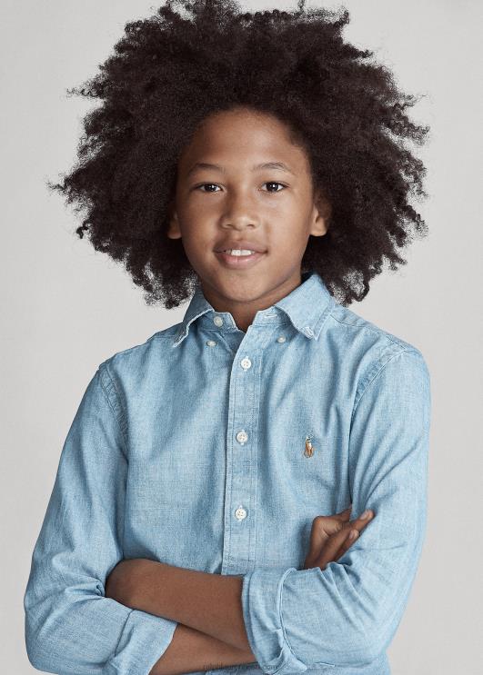 Ralph Lauren lapsed puuvillane chambray särk PR0V6070 helesinine