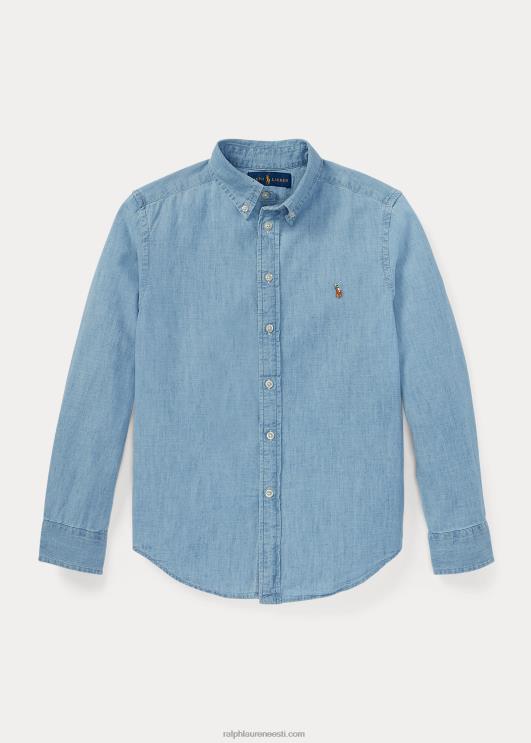 Ralph Lauren lapsed puuvillane chambray särk PR0V6070 helesinine