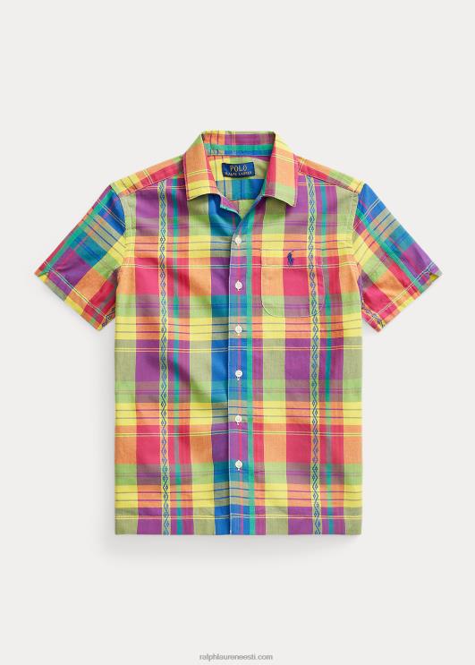 Ralph Lauren lapsed puuvillane madrase laagrisärk PR0V6148 kollane/punane multi