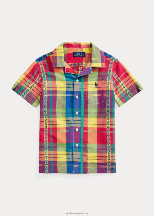 Ralph Lauren lapsed puuvillane madrase laagrisärk PR0V9799 kollane/punane multi