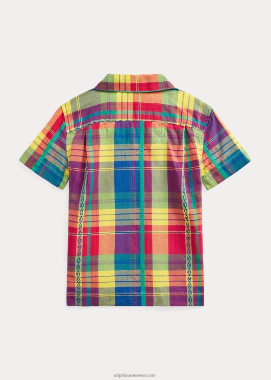 Ralph Lauren lapsed puuvillane madrase laagrisärk PR0V9799 kollane/punane multi