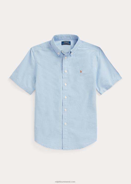 Ralph Lauren lapsed puuvillane oxfordi lühikeste varrukatega särk PR0V6079 bsr sinine