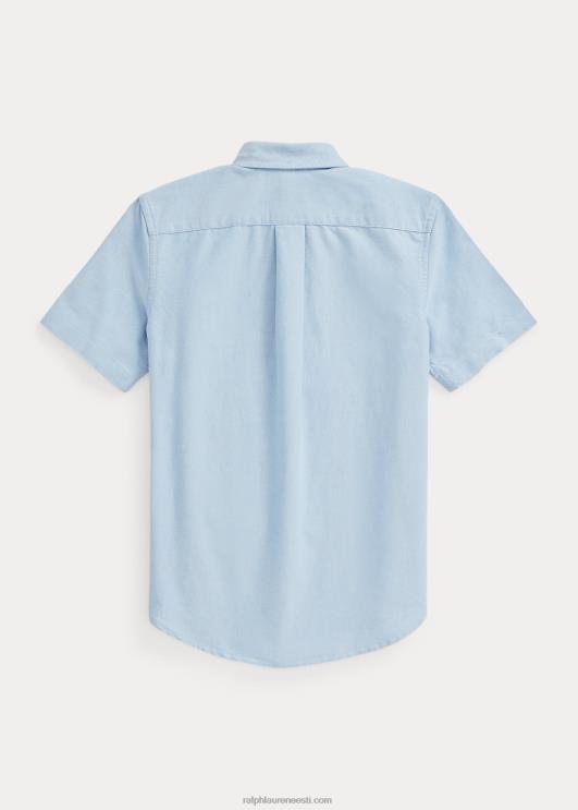 Ralph Lauren lapsed puuvillane oxfordi lühikeste varrukatega särk PR0V6079 bsr sinine