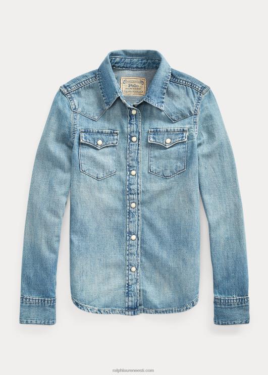 Ralph Lauren lapsed puuvillane teksariidest lääne särk PR0V7205 sinine