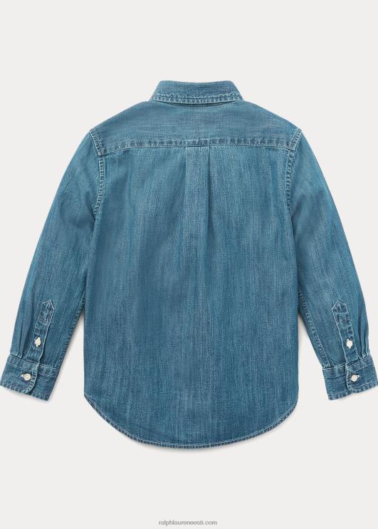 Ralph Lauren lapsed puuvillane teksasärk PR0V5708 tumesinine