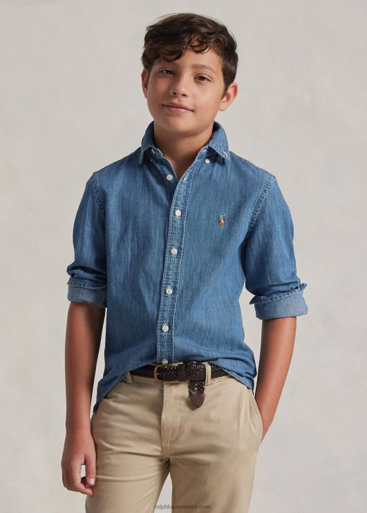 Ralph Lauren lapsed puuvillane teksasärk PR0V6059 tumesinine