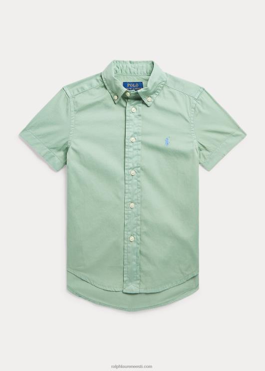 Ralph Lauren lapsed puuvillane toimse lühikeste varrukatega särk PR0V5745 pleekinud piparmünt