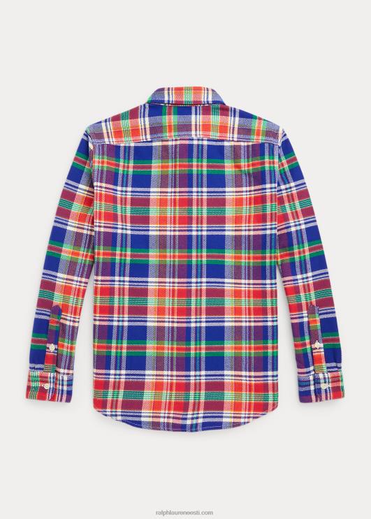 Ralph Lauren lapsed ruuduline performance flanellist töösärk PR0V6689 kuninglik/punane multi