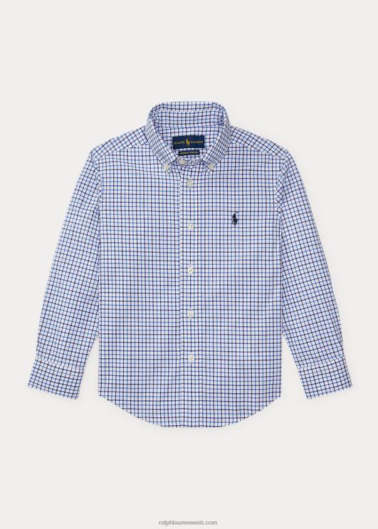 Ralph Lauren lapsed ruuduline puuvillane popliinsärk PR0V5937 sinine multi