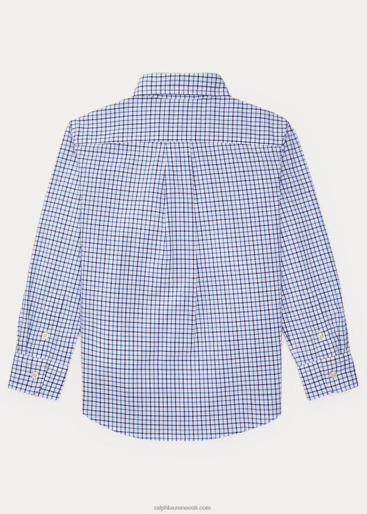 Ralph Lauren lapsed ruuduline puuvillane popliinsärk PR0V5937 sinine multi